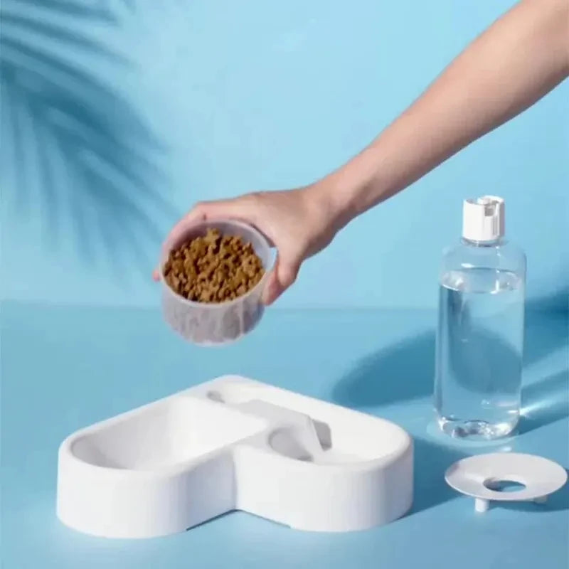 Automatic Pet Water & Food Bowl – Dual-Use, Moisture-Proof Feeder for Cats & Dogs