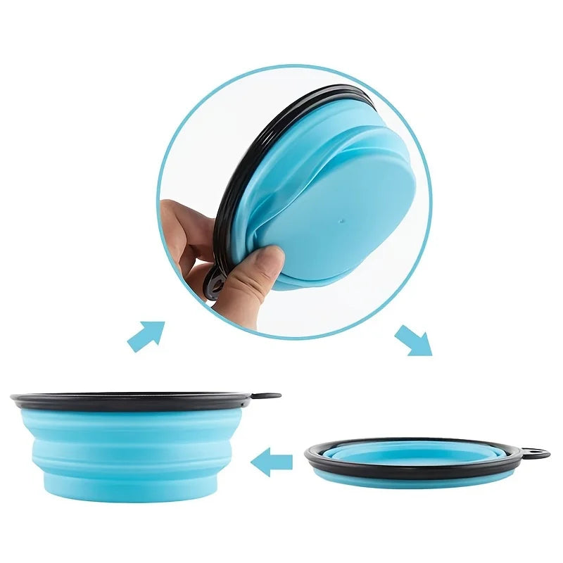 Collapsible Silicone Pet Bowl – Portable, Durable Travel Feeder for Dogs & Cats
