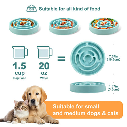Non-Slip Slow Feeder Pet Bowl – Durable & Suited for All Pet Sizes