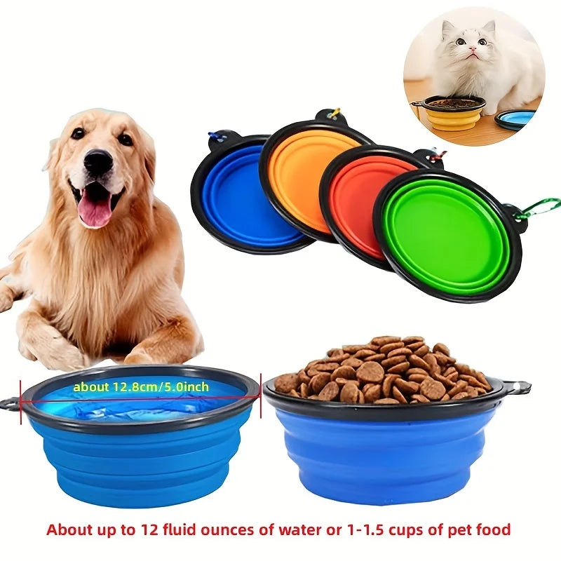 Collapsible Silicone Pet Bowl – Portable, Durable Travel Feeder for Dogs & Cats