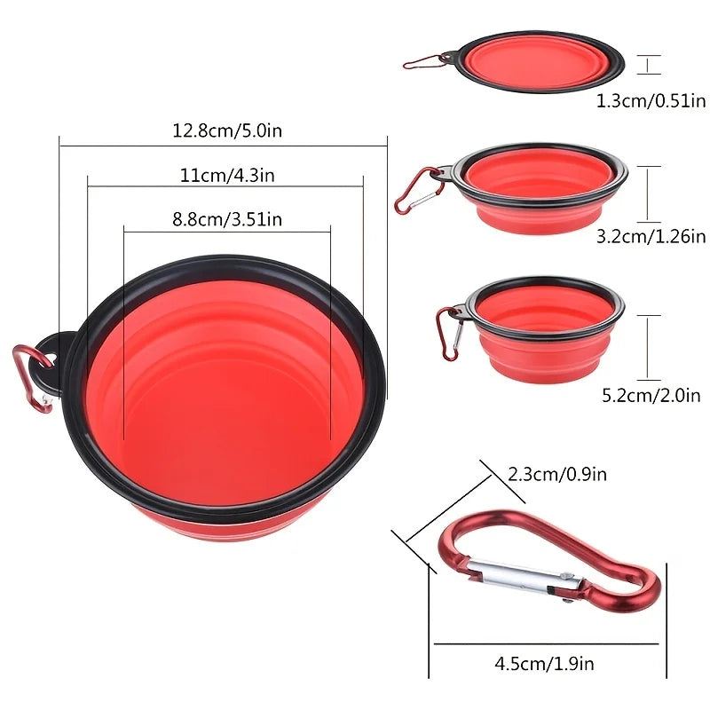 Collapsible Silicone Pet Bowl – Portable, Durable Travel Feeder for Dogs & Cats